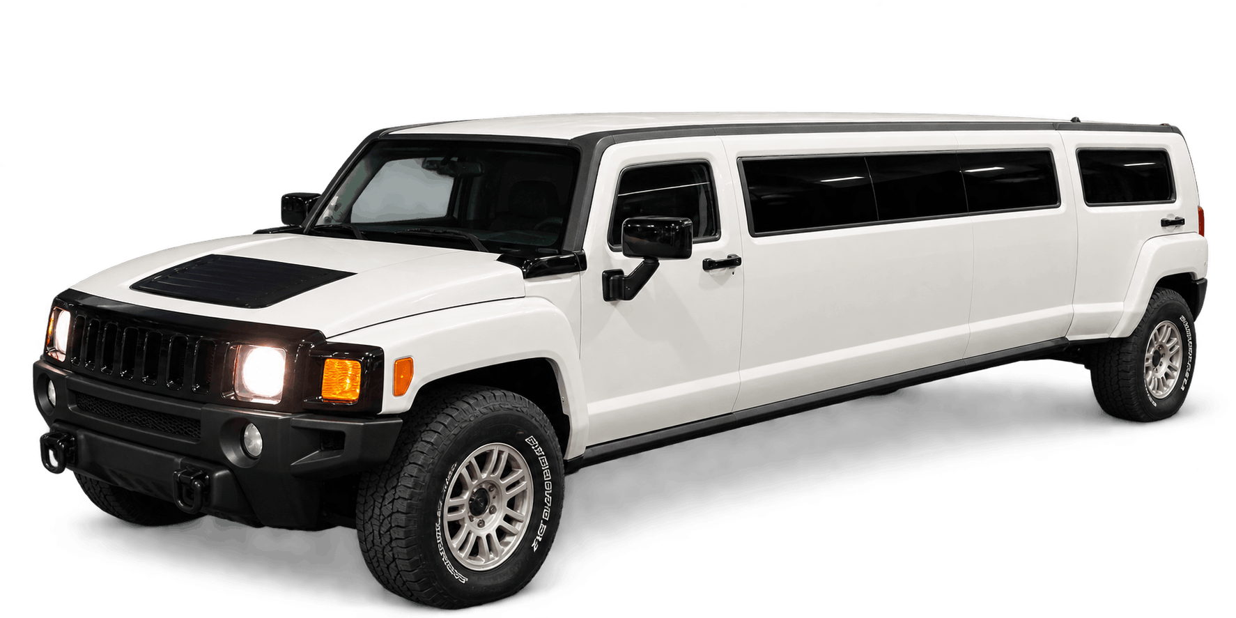 Limousine blanche avec chauffeur
